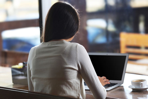 woman working with laptop - Фото, зображення
