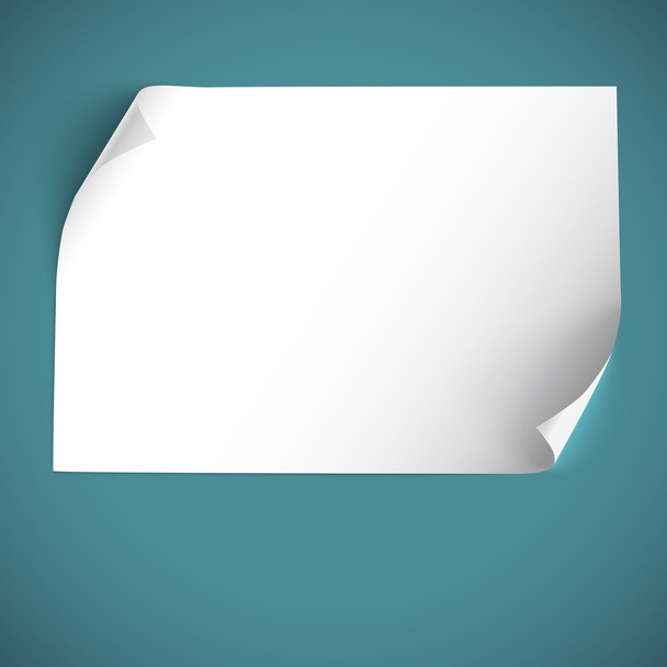 Blank curved paper template - Vector, Imagen