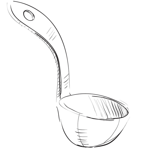 Soup ladle - Vetor, Imagem