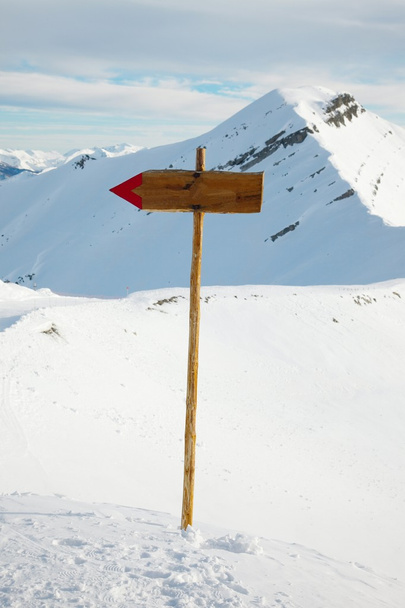 Sign in snow - Photo, image