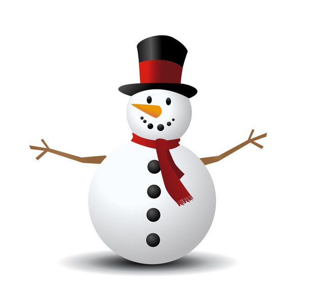 Christmas snowman vector - Vector, afbeelding