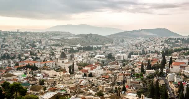 Panorama z Nazaretu, kde byl Ježíš Kristus vzkřísil. - Záběry, video
