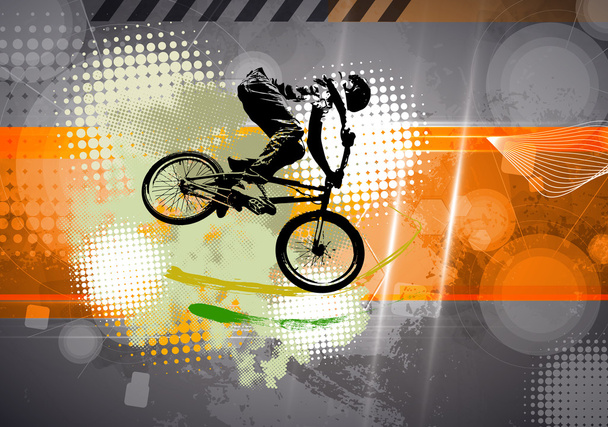 BMX biker illustration - Photo, Image