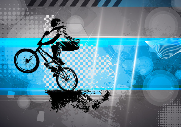 BMX biker illustratie - Foto, afbeelding