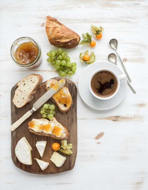 Brie cheese and fig jam sandwiches - Zdjęcie, obraz
