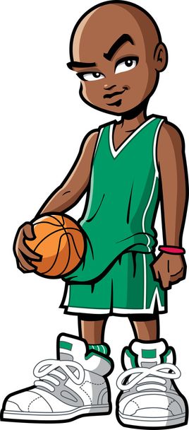 fekete-afrikai-amerikai kosárlabda - Vektor, kép
