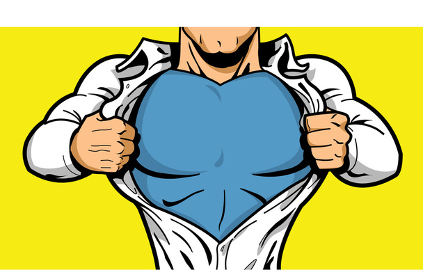 Superbohater klatki piersiowej dla Logo - Wektor, obraz