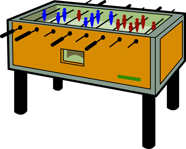 Εικονογράφηση ενός πίνακα επιτραπέζιο ποδοσφαιράκι - Διάνυσμα, εικόνα
