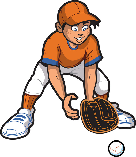 Young Man Baseball - Vector, Image