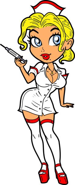 Sexy Blonde Naughty Nurse - Vektor, obrázek