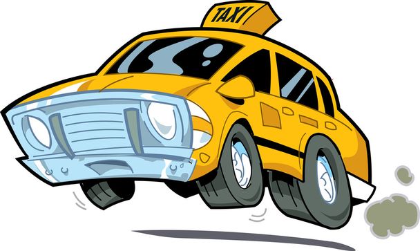 Speeding New York City Taxi - Vector, Image