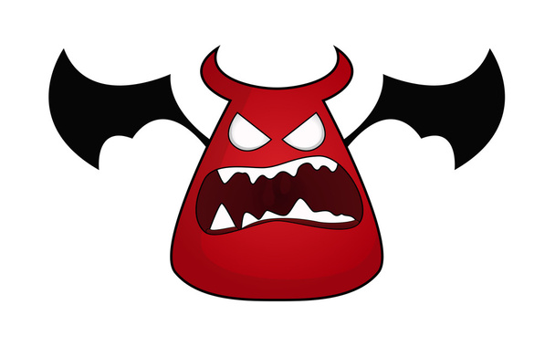 diabo vermelho 5 número com asas para jogos de interface do usuário ..  assustador dark cartoon demon five. 9294820 Vetor no Vecteezy