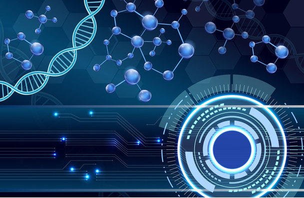 Molecular structure and DNA background. Concept design - Вектор, зображення