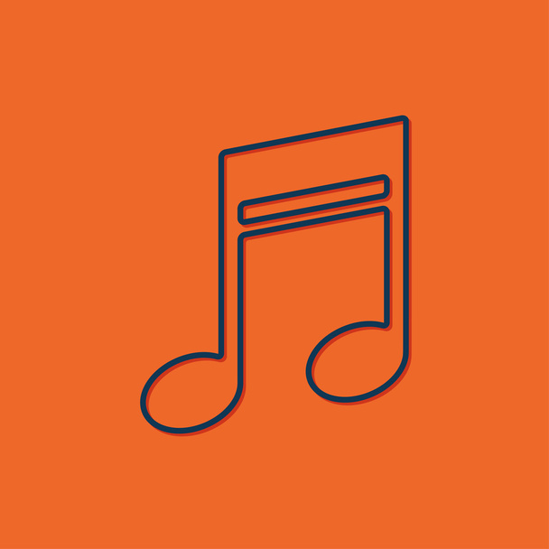 Flat music icon - Vettoriali, immagini