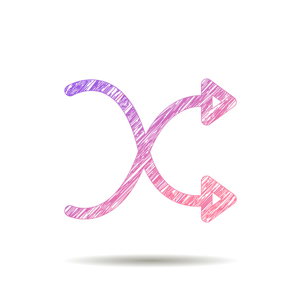 De kruisende pijlen pictogram. Wisselen en zet, kruis symbool - Vector, afbeelding