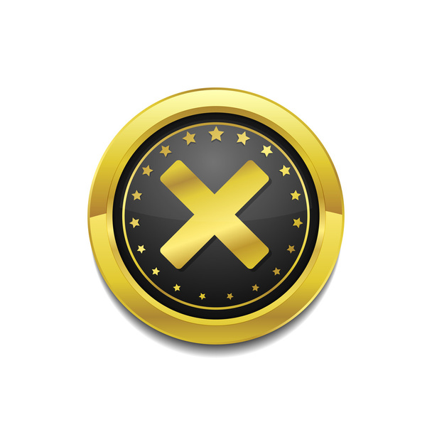 Cross Button Icon - Vetor, Imagem
