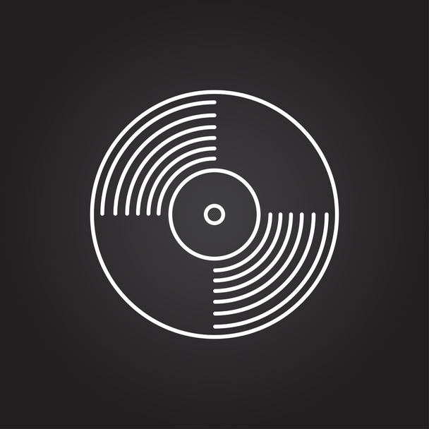 Flat vinyl icon - Vetor, Imagem