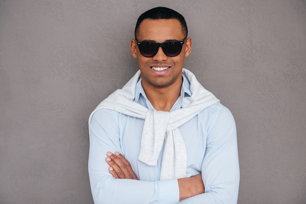 Confident African man in sunglasses - Photo, image
