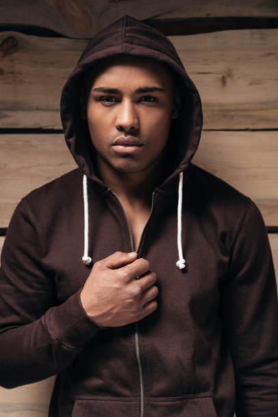 African man in hooded shirt - Photo, image