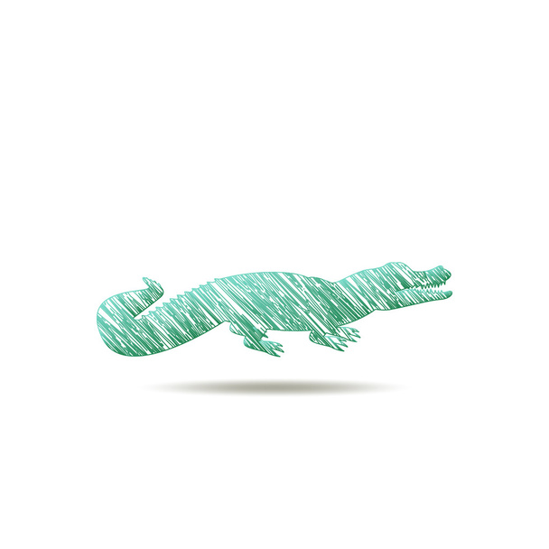Crocodile tracé avec des lignes
 - Vecteur, image