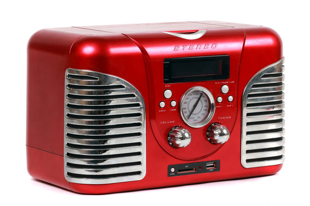 ретро червоний радіо
 - Фото, зображення