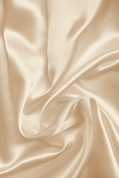 Smooth elegant golden silk as background. In Sepia toned - 写真・画像