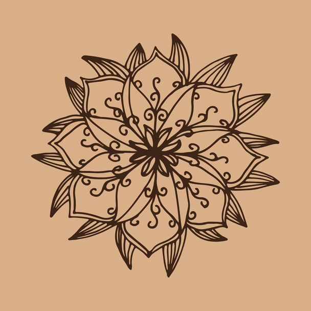Bloem mandala in vector - Vector, afbeelding