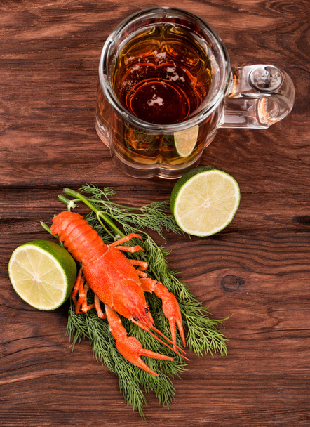 Beer with crayfish - Photo, Image