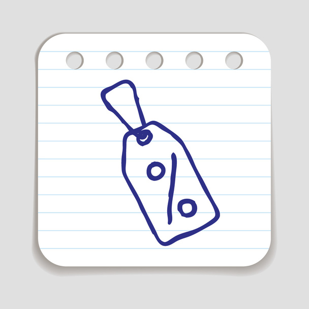 Doodle Tag icon. - Vettoriali, immagini