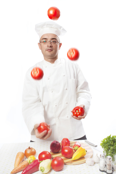gotować warzywa żongluje - Zdjęcie, obraz