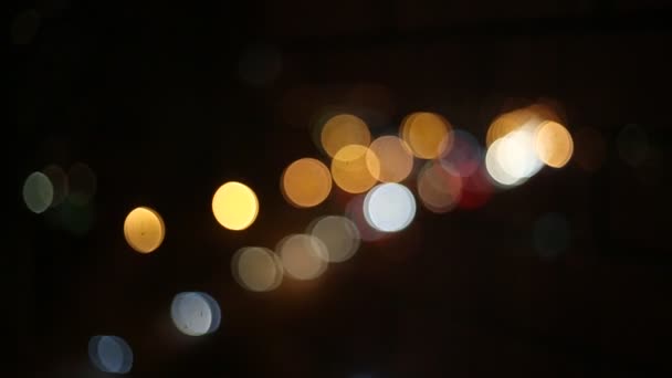 Éjszakai városi lámpák - Felvétel, videó