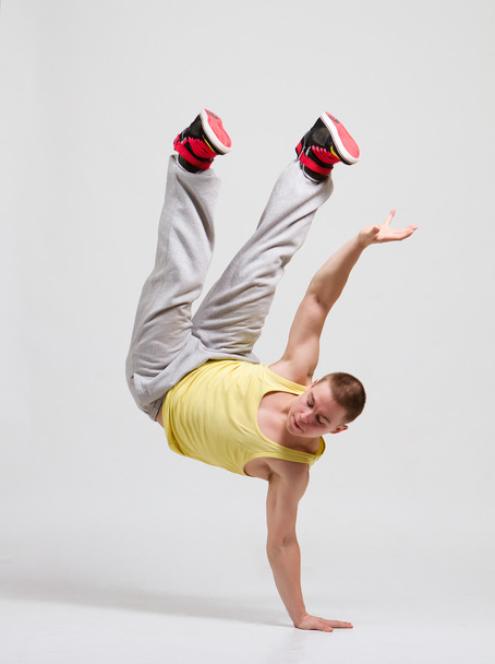 Stylish and cool breakdance style dancer posing - Fotoğraf, Görsel