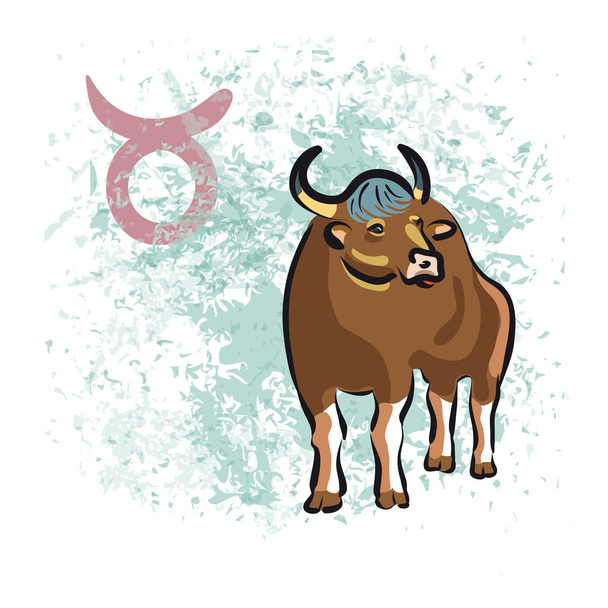 Taurus znak zodiaku - Wektor, obraz
