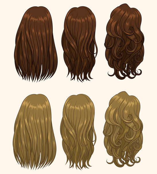 τύπους μαλλιών 1 - Διάνυσμα, εικόνα