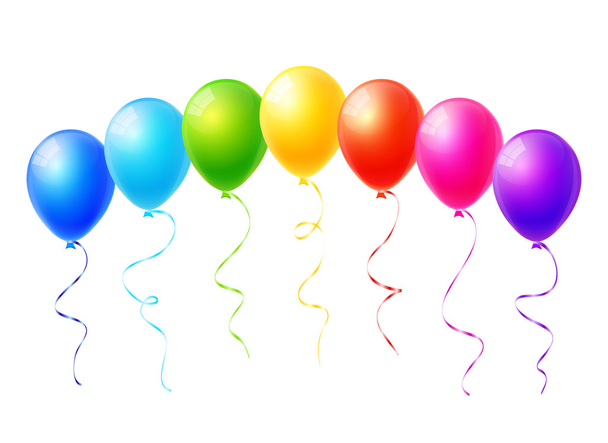 Цветные воздушные шары
 - Вектор,изображение