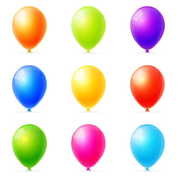 Coloridos globos vector
 - Vector, imagen