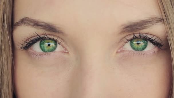 Vrouw met diep groene ogen - Video