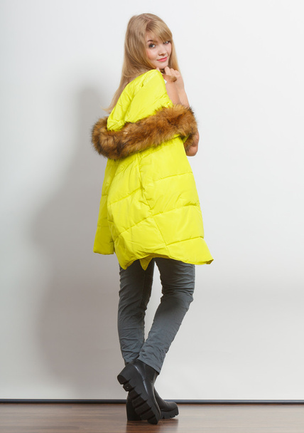 Fashion girl in jacket. - Foto, Imagen