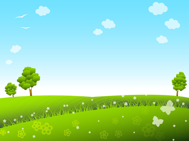 Spring meadow - Вектор,изображение