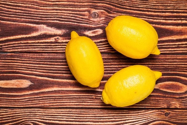 Top view of fresh whole lemons - Foto, afbeelding