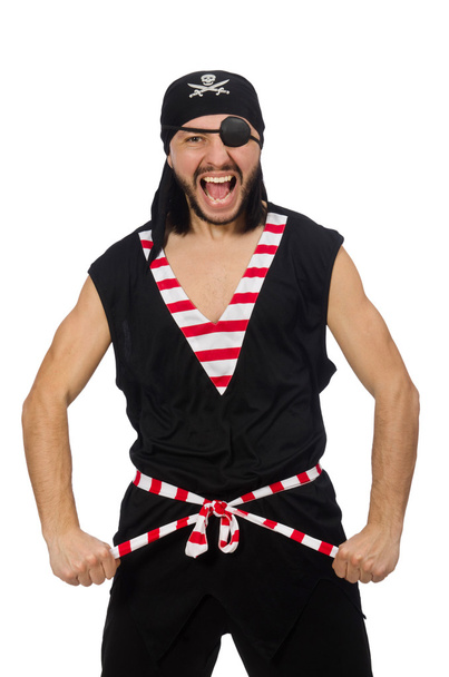 Hombre pirata aislado en el fondo blanco
 - Foto, Imagen