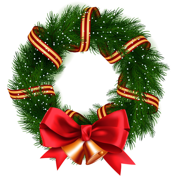 Christmas Wreath isolated - Вектор,изображение