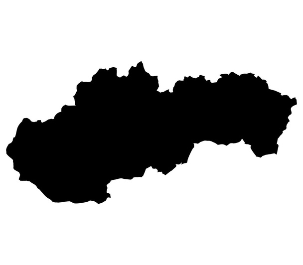 Slowakei-Karte auf weißem Hintergrund - Foto, Bild