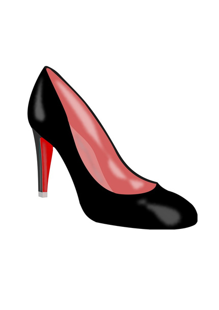 Graphic black high heels - Photo, Image