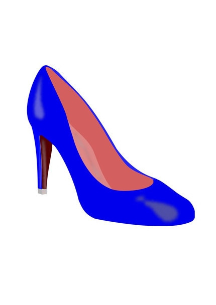 Grafisch blaue High Heels - Foto, Bild