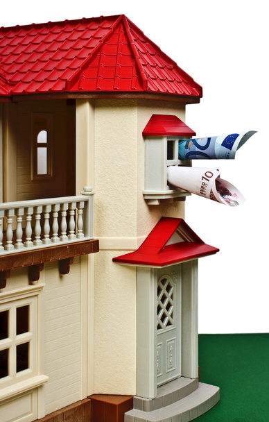 model domu s eurobankovkami - Fotografie, Obrázek