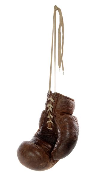 antyczny brązowy rękawic bokserskich - Zdjęcie, obraz
