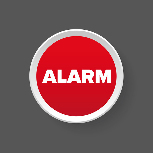 Alarm knop Rode vector - Vector, afbeelding