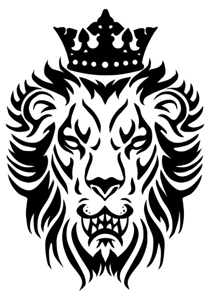 tatouage roi lion en fond blanc isolé
 - Photo, image