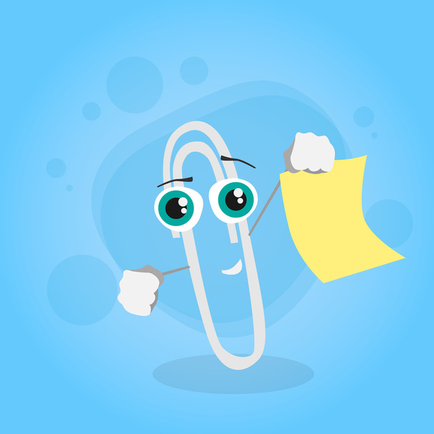 Paperclip Holding Sticker - Vector, Image